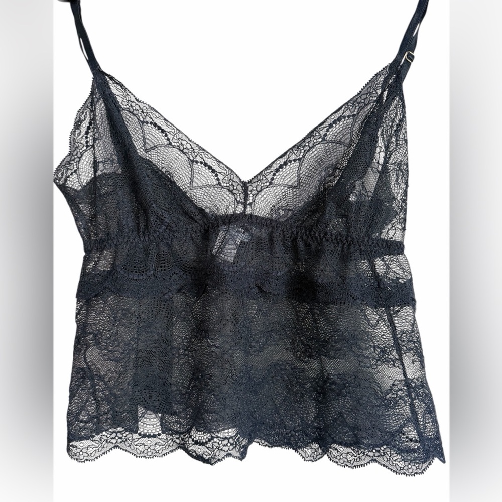 🎀 Blue Lace Camisole Tank Top - Women Intimates